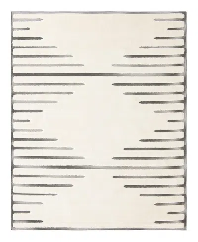 Bayshore Home Textured Tones Strings 7'10"x10' Area Rug In Ivory