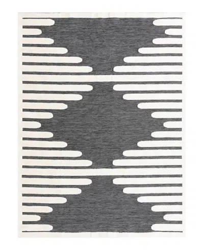 Bayshore Home Textured Tones Strings 9'x12' Area Rug In Gray