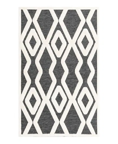 Bayshore Home Textured Tones Trellis 5'3"x8' Area Rug In Gray