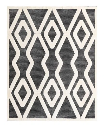 Bayshore Home Textured Tones Trellis 7'10"x10' Area Rug In Gray