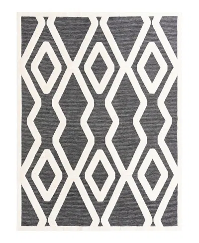 Bayshore Home Textured Tones Trellis 9'x12' Area Rug In Gray