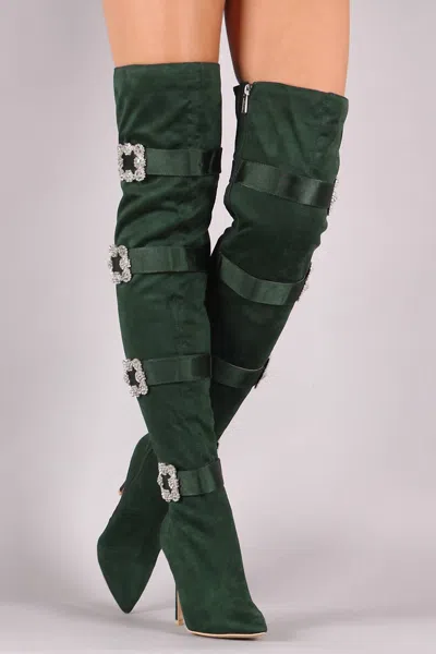 Bayshore Thigh High Boot In Green