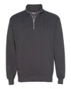 Bayside Men's Usa-made Quarter-zip Pullover Sweatshirt In Grey