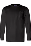 Bayside Union-made Long Sleeve T-shirt With A Pocket In Animal Print