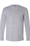 Bayside Union-made Long Sleeve T-shirt With A Pocket In Gray