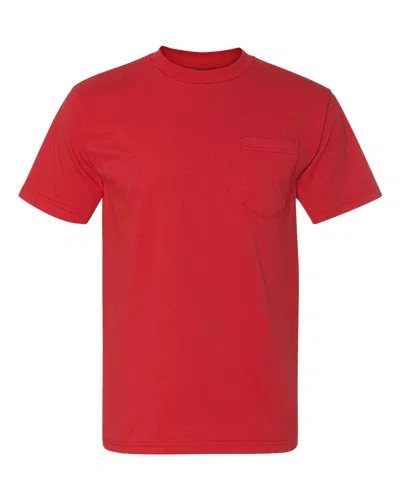 Bayside Union-made Pocket T-shirt In Red