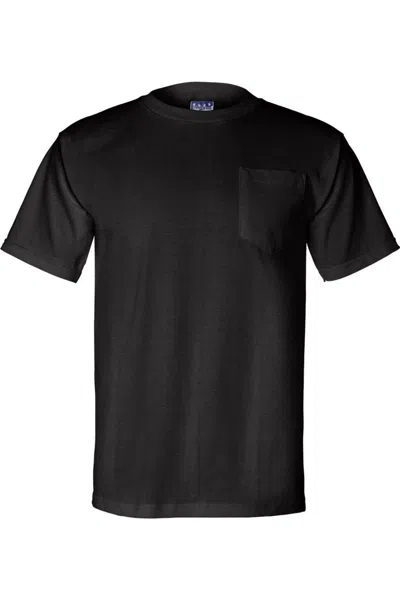Bayside Union-made T-shirt With A Pocket In Black