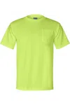 Bayside Union-made T-shirt With A Pocket In Green
