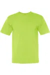 Bayside Usa-made Short T-shirt With A Pocket In Yellow
