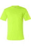 Bayside Usa-made Short T-shirt With A Pocket In Multi