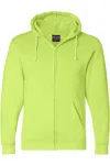 Bayside Usa-made Full-zip Hooded Sweatshirt In Green