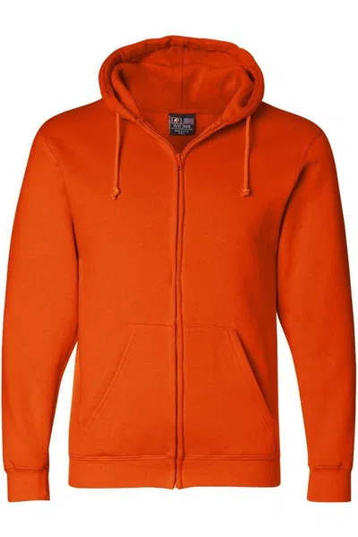 Bayside Usa-made Full-zip Hooded Sweatshirt In Red