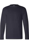 Bayside Usa-made Long Sleeve T-shirt In Blue