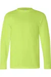 Bayside Union-made Long Sleeve T-shirt With A Pocket In Green