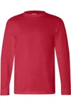 Bayside Usa-made Long Sleeve T-shirt In Red