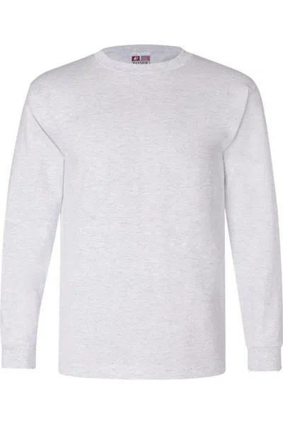 Bayside Usa-made Long Sleeve T-shirt In White