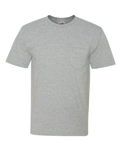 Bayside Usa-made Midweight Pocket T-shirt In Multi