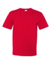 Bayside Usa-made Midweight Pocket T-shirt In Red