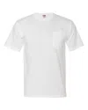 Bayside Usa-made Midweight Pocket T-shirt In White
