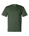 Bayside Usa-made Pocket T-shirt In Green