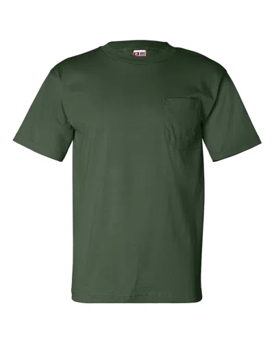 Bayside Usa-made Pocket T-shirt In Green