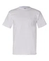 Bayside Usa-made Pocket T-shirt In Grey