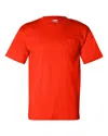 Bayside Usa-made Pocket T-shirt In Orange