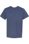 Bayside Usa-made Ringspun 50/50 Heather Unisex T-shirt In Blue