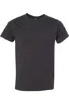 Bayside Usa-made T-shirt With A Pocket In Grey