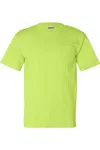 Bayside Usa-made Short T-shirt With A Pocket In Green
