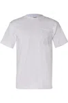 Bayside Usa-made T-shirt With A Pocket In Neutral