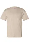 Bayside Usa-made T-shirt With A Pocket In Neutral