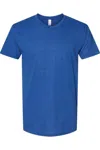 Bayside Usa-made Triblend Crew In Blue