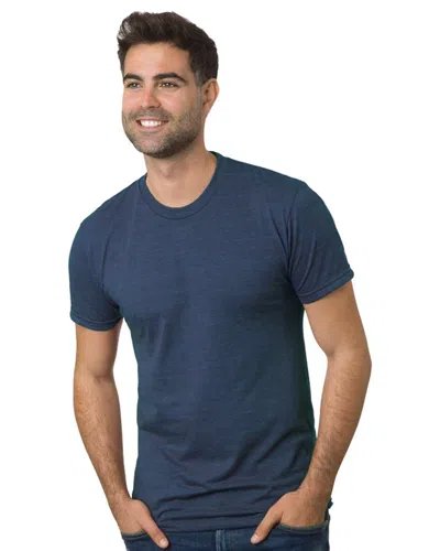 Bayside Usa-made Triblend T-shirt In Blue