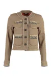 Bazar Deluxe Button-up Cropped Jacket In Beige