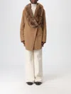 Bazar Deluxe Fur Coat  Woman Color Camel In Brown