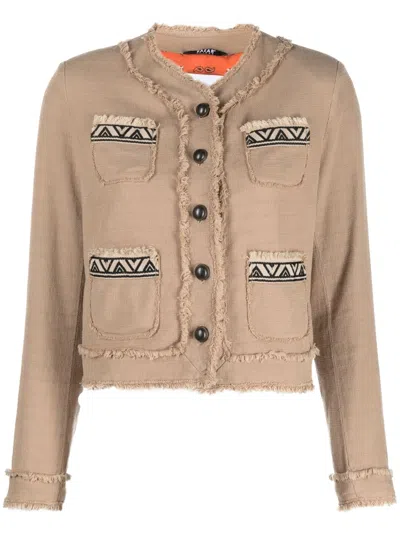Bazar Deluxe Women's Button-front Cotton Jacket In Beige