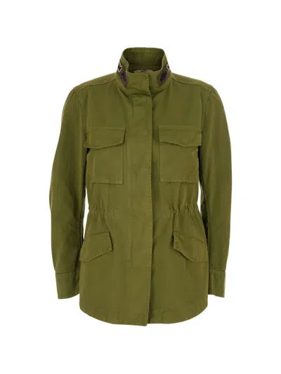 Bazar Deluxe Embroidered-detail Jacket In Green