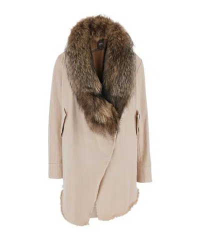 Bazar Deluxe Frayed Coat In Neutral