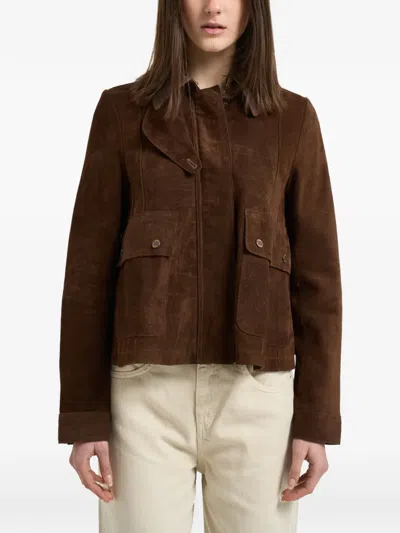 Bazar Deluxe Front-pocket Jacket In Brown
