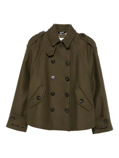 BAZAR DELUXE GREEN DOUBLE-BREASTED JACKET
