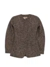 Bazar Deluxe Herringbone Wool Blazer In Brown