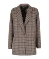 Bazar Deluxe Check-pattern Buttoned Blazer In Multi