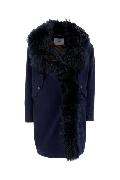 Bazar Deluxe Midnight Blue Stretch Cotton Parka In Navy