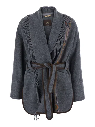 Bazar Deluxe Navajo Coat In Gray