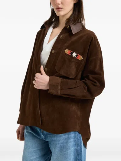 Bazar Deluxe Patch-pocket Shirt In Brown