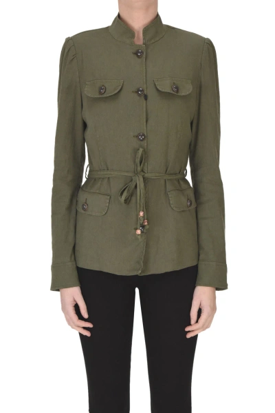 Bazar Deluxe Safari Stile Jacket In Olive Green