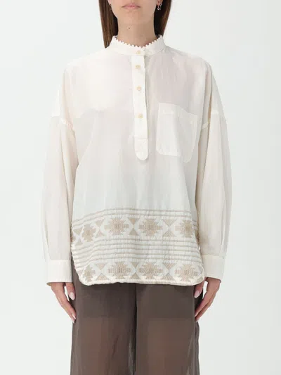 Bazar Deluxe Ruffle Collar Shirt In Yellow Cream