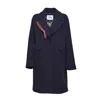 Bazar Deluxe Single-breasted Blue Wool Coat With Detail