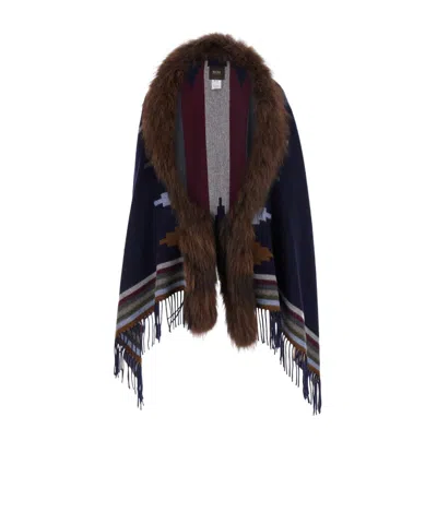 Bazar Deluxe Tassel Shawl In Blue